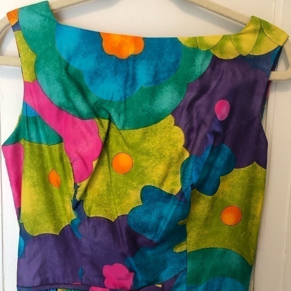 🌺 Gorgeous Kamehameha Hawaiian MCM 60s Vintage Dress🌸 - Picture 2 of 9